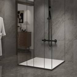 BRODZIK PRYSZNICOWY KAMIENNY KWADRATOWY SLIM RIKO BIAŁY 90x90 CM RIKO-WH-90