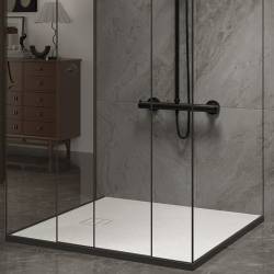 BRODZIK PRYSZNICOWY KAMIENNY KWADRATOWY SLIM RIKO BIAŁY 80x80 CM RIKO-WH-80