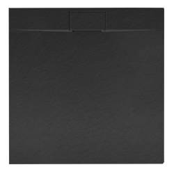 BRODZIK PRYSZNICOWY KAMIENNY KWADRATOWY SLIM MIKO CZARNY 80x80 CM MIKO-BL-80