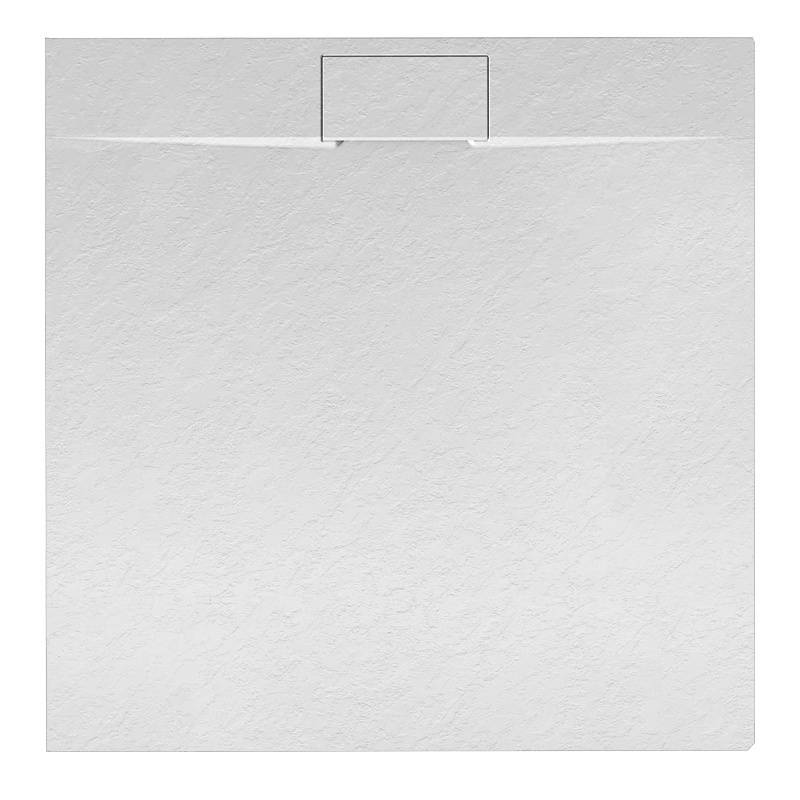 BRODZIK PRYSZNICOWY KAMIENNY KWADRATOWY SLIM MIKO BIAŁY 80x80 CM MIKO-WH-80