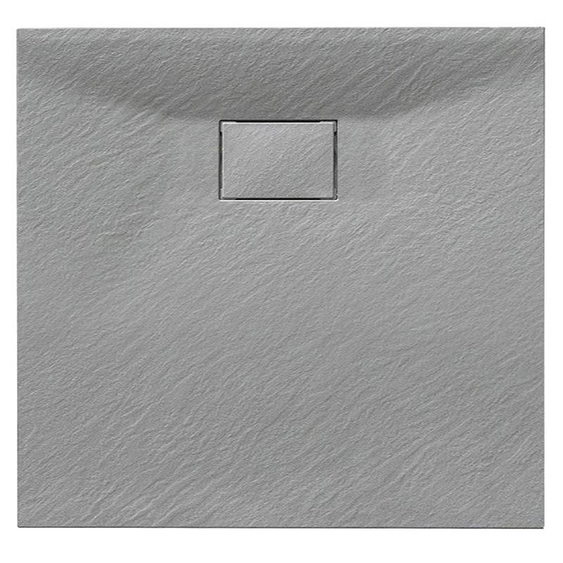 BRODZIK PRYSZNICOWY KAMIENNY KWADRATOWY SLIM JUKO SZARY 90x90 CM JUKO-GR-90
