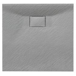 BRODZIK PRYSZNICOWY KAMIENNY KWADRATOWY SLIM JUKO SZARY 80x80 CM JUKO-GR-80