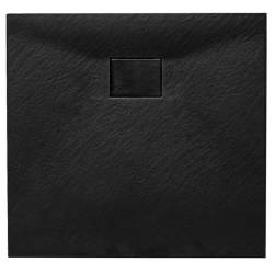 BRODZIK PRYSZNICOWY KAMIENNY KWADRATOWY SLIM JUKO CZARNY 90x90 CM JUKO-BL-90