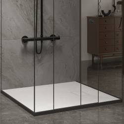 BRODZIK PRYSZNICOWY KAMIENNY KWADRATOWY SLIM JUKO BIAŁY 90x90 CM JUKO-WH-90
