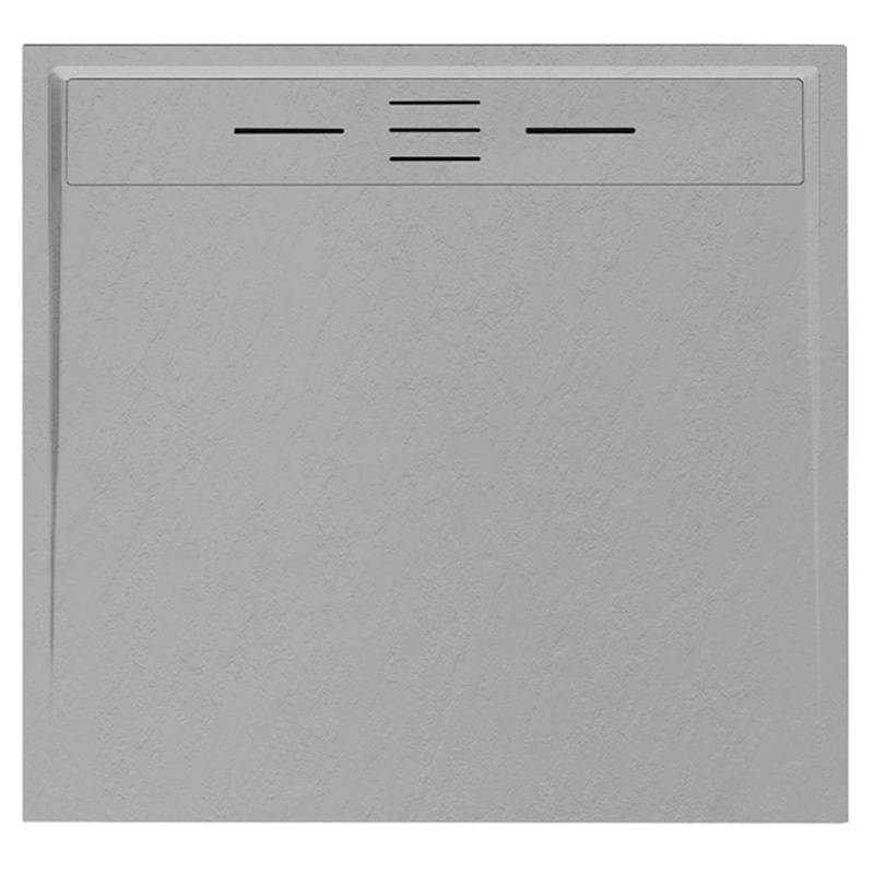 BRODZIK PRYSZNICOWY KAMIENNY KWADRATOWY SLIM DEKO SZARY 90x90 CM DEKO-GR-90