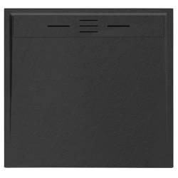 BRODZIK PRYSZNICOWY KAMIENNY KWADRATOWY SLIM DEKO CZARNY 80x80 CM DEKO-BL-80