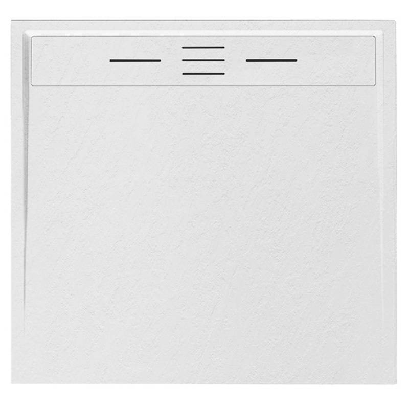 BRODZIK PRYSZNICOWY KAMIENNY KWADRATOWY SLIM DEKO BIAŁY 90x90 CM DEKO-WH-90