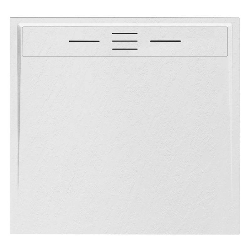 BRODZIK PRYSZNICOWY KAMIENNY KWADRATOWY SLIM DEKO BIAŁY 80x80 CM DEKO-WH-80