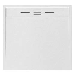 BRODZIK PRYSZNICOWY KAMIENNY KWADRATOWY SLIM DEKO BIAŁY 100x100 CM DEKO-WH-100