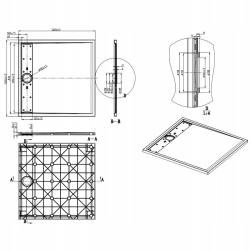 BRODZIK PRYSZNICOWY KAMIENNY KWADRATOWY SLIM DEKO BIAŁY 100x100 CM DEKO-WH-100