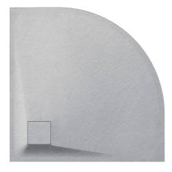 BRODZIK PRYSZNICOWY KAMIENNY KWADRATOWY ALBA SZARY 90x90 CM ALBA-GR-90