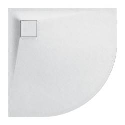 BRODZIK PRYSZNICOWY KAMIENNY KWADRATOWY ALBA BIAŁY 80x80 CM ALBA-WH-80