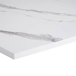 BRODZIK PRYSZNICOWY KAMIENNY PROSTOKĄTNY SLIM RIKO BIAŁY WZÓR MARMUR 100x80 MAR-RIKO-WH-100X80