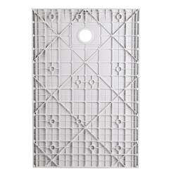 BRODZIK PRYSZNICOWY KAMIENNY PROSTOKĄTNY SLIM RIKO BIAŁY WZÓR MARMUR 90x80 MAR-RIKO-WH-90X80
