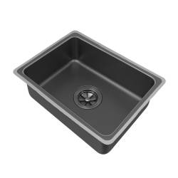 ZLEW KUCHENNY ZLEWOZMYWAK JEDNOKOMOROWY Z WODOSPADEM WIELOFUNKCYJNY COBA-BL-68X46