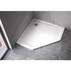 Kopia - BRODZIK PRYSZNICOWY PIĘCIOKĄTNY SLIM ST07C BIAŁY 100x100 CM ST07C-WH-100