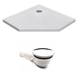 Kopia - BRODZIK PRYSZNICOWY PIĘCIOKĄTNY SLIM ST08A BIAŁY 80x80 CM ST08A-WH-80