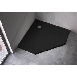 Kopia - BRODZIK PRYSZNICOWY PIĘCIOKĄTNY SLIM ST08B CZARNY 90x90 CM ST08B-BL-90