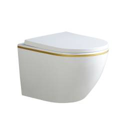 MISKA WC WISZĄCA RIMLESS PEAK-WH-GL-RIM-02 CZARNA MAT DESKA WOLNOOPADAJĄCA DUROPLAST PEAK-WH-GL-RIM-02