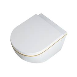 MISKA WC WISZĄCA RIMLESS PEAK-WH-GL-RIM-02 CZARNA MAT DESKA WOLNOOPADAJĄCA DUROPLAST PEAK-WH-GL-RIM-02
