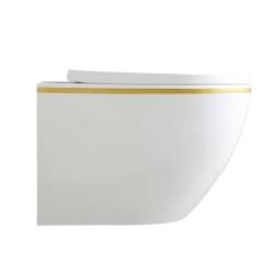 MISKA WC WISZĄCA RIMLESS PEAK-WH-GL-RIM-02 CZARNA MAT DESKA WOLNOOPADAJĄCA DUROPLAST PEAK-WH-GL-RIM-02