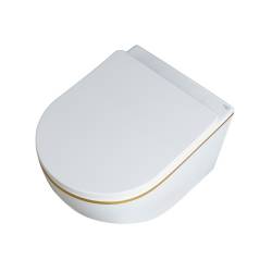 MISKA WC WISZĄCA RIMLESS PEAK-WH-GL-RIM-03 BIAŁA DESKA WOLNOOPADAJĄCA DUROPLAST PEAK-WH-GL-RIM-03