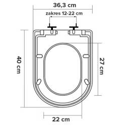 DESKA SEDESOWA WC WOLNOOPADAJĄCA CV-WH-01 SLIM BIAŁA DUROPLAST CV-WH-01