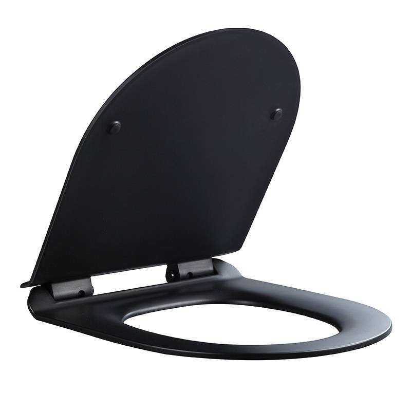 DESKA SEDESOWA WC WOLNOOPADAJĄCA CV-BL-03 SLIM CZARNA DUROPLAST CV-BL-03