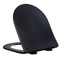DESKA SEDESOWA WC WOLNOOPADAJĄCA CV-BL-03 SLIM CZARNA DUROPLAST CV-BL-03
