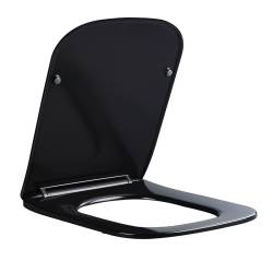 DESKA SEDESOWA WC WOLNOOPADAJĄCA CV-BL-08 SLIM CZARNA DUROPLAST CV-BL-08