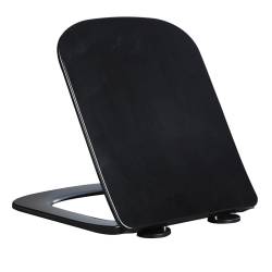 DESKA SEDESOWA WC WOLNOOPADAJĄCA CV-BL-08 SLIM CZARNA DUROPLAST CV-BL-08
