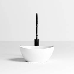 UMYWALKA NABLATOWA CERAMICZNA OWALNA LUMO-WH-340 BIAŁA LUMO-WH-340