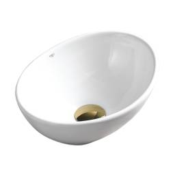 UMYWALKA NABLATOWA CERAMICZNA OWALNA LUMO-WH-340 BIAŁA LUMO-WH-340