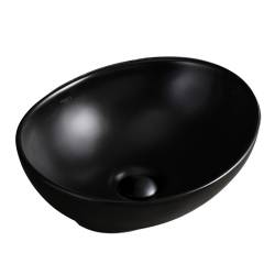 UMYWALKA NABLATOWA CERAMICZNA OWALNA LUMO-MTB-405 CZARNY MAT LUMO-MTB-405