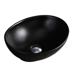 UMYWALKA NABLATOWA CERAMICZNA OWALNA LUMO-MTB-405 CZARNY MAT LUMO-MTB-405