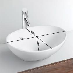 UMYWALKA NABLATOWA CERAMICZNA OWALNA LUMO-GL-405 ZŁOTA STRUKTURA LUMO-GL-405