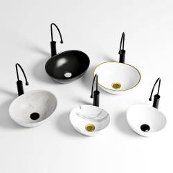 UMYWALKA NABLATOWA CERAMICZNA OWALNA LUMO-WH-GL-405 BIAŁA LUMO-WH-GL-405