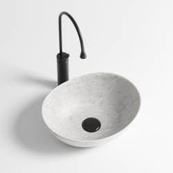 UMYWALKA NABLATOWA CERAMICZNA MARMUROWA OWALNA LUMO-MAR2-405
