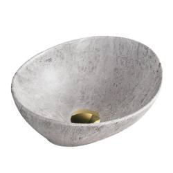 UMYWALKA NABLATOWA CERAMICZNA MARMUROWA OWALNA LUMO-MAR2-405