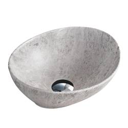 UMYWALKA NABLATOWA CERAMICZNA MARMUROWA OWALNA LUMO-MAR2-405