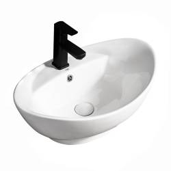UMYWALKA NABLATOWA CERAMICZNA OWALNA TERA-WH-585 BIAŁY TERA-WH-585