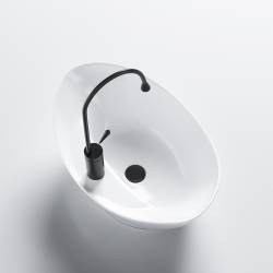 UMYWALKA NABLATOWA CERAMICZNA OWALNA TERA-WH-585 BIAŁY TERA-WH-585