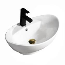 UMYWALKA NABLATOWA CERAMICZNA OWALNA TERA-WH-585 BIAŁY TERA-WH-585
