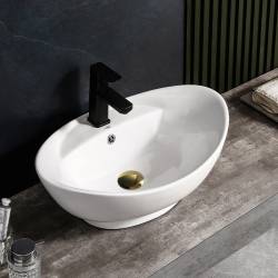 UMYWALKA NABLATOWA CERAMICZNA OWALNA TERA-WH-585 BIAŁY TERA-WH-585