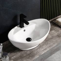 UMYWALKA NABLATOWA CERAMICZNA OWALNA TERA-WH-585 BIAŁY TERA-WH-585