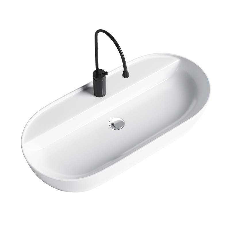 UMYWALKA NABLATOWA CERAMICZNA OWALNA EMI-WH-810 BIAŁY EMI-WH-810