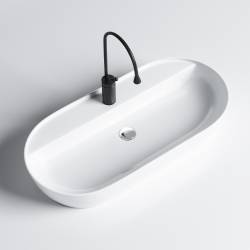 UMYWALKA NABLATOWA CERAMICZNA OWALNA EMI-WH-810 BIAŁY EMI-WH-810