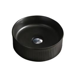 UMYWALKA NABLATOWA CERAMICZNA OKRĄGŁA LAVA-MTB-RF-370 CZARNY MAT RYFLOWANA LAVA-MTB-RF-370