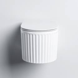 MISKA WC WISZĄCA RIMLESS LUMA-WH-RIM-03 BIAŁA DESKA WOLNOOPADAJĄCA DUROPLAST LUMA-WH-RIM-03
