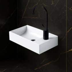 UMYWALKA NABLATOWA CERAMICZNA POSTOKĄTNA LUCY-WH-405 BIAŁA LUCY-WH-405